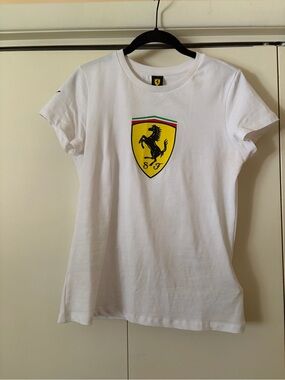 Ferrari F1 White Logo T Shirt small ❤️💛🤍
